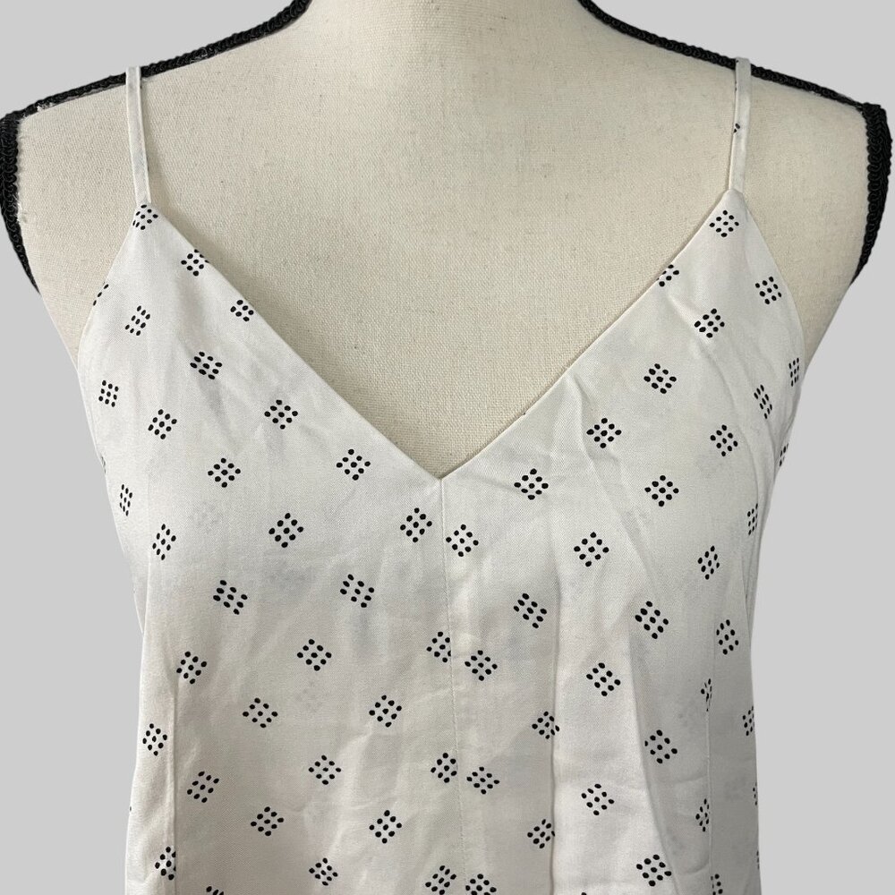 NEW Everlane The Long Weekend Dress in Butterlite Womens 0 Bone Black Dot - Picture 9 of 16